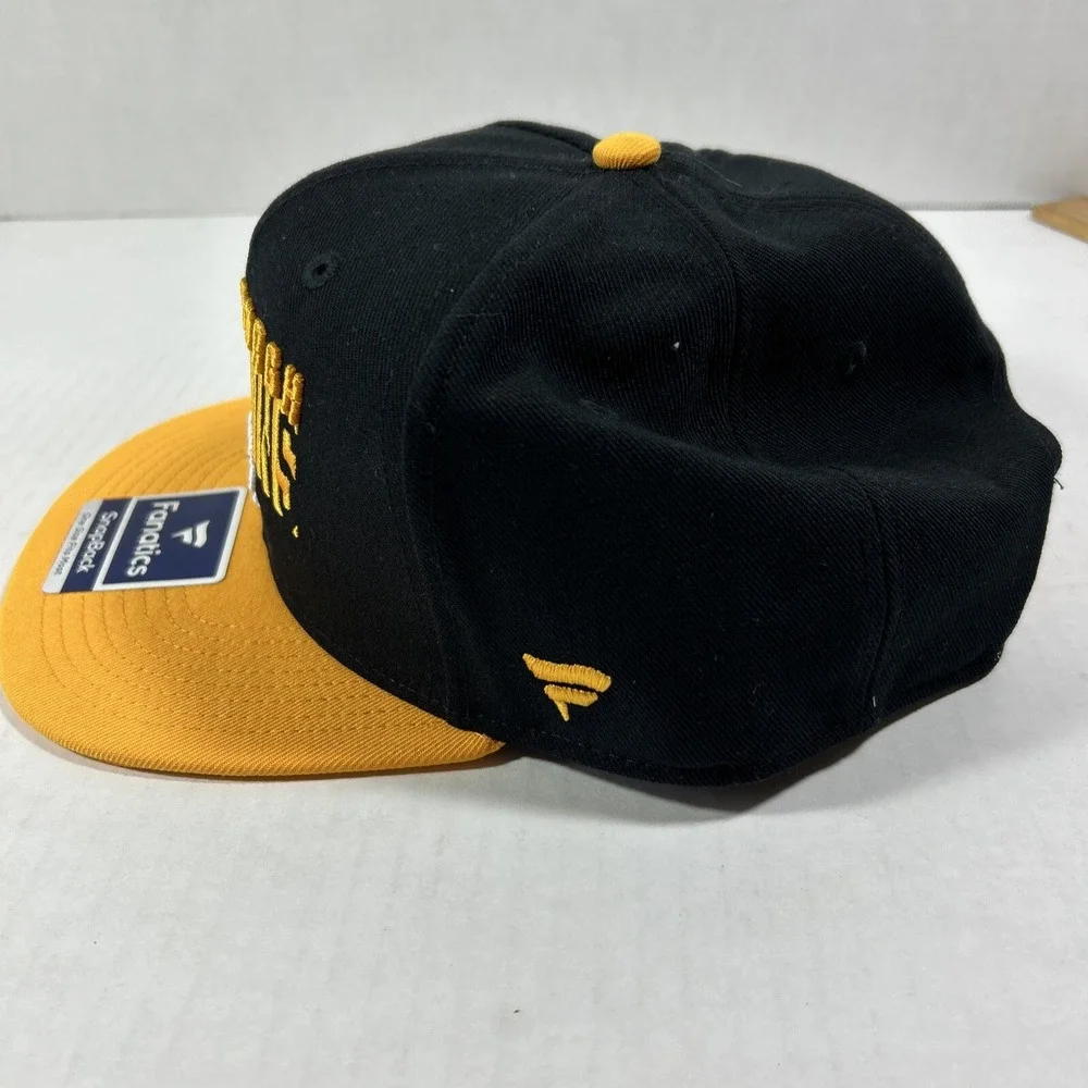 Pittsburgh Penguins Fanatics Black Gold Snap Back‎ Hat Eastern